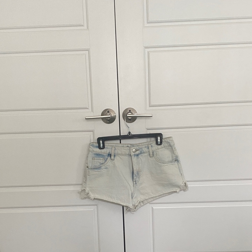 Mossimo Denim Light Blue/white Denim mini Shorts